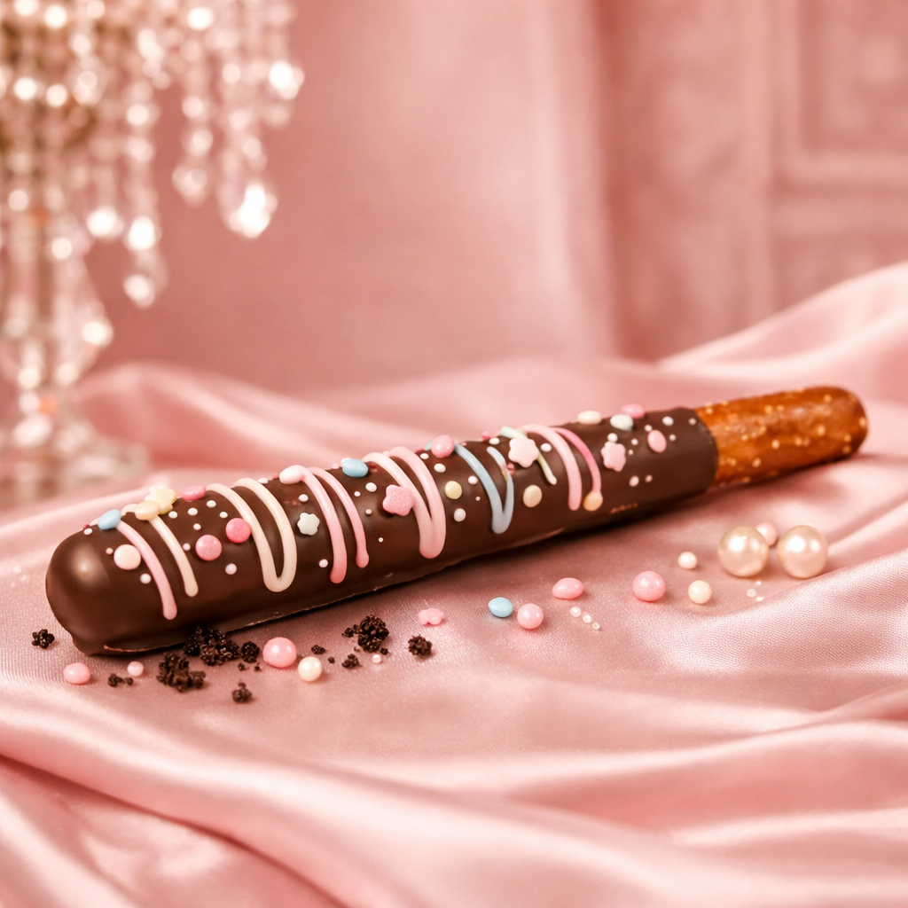 Chocolate Dipped Pretzel Rod