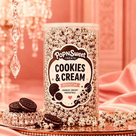 Cookies & Cream Gourmet Popcorn – Handmade Chocolate Cookie Crunch