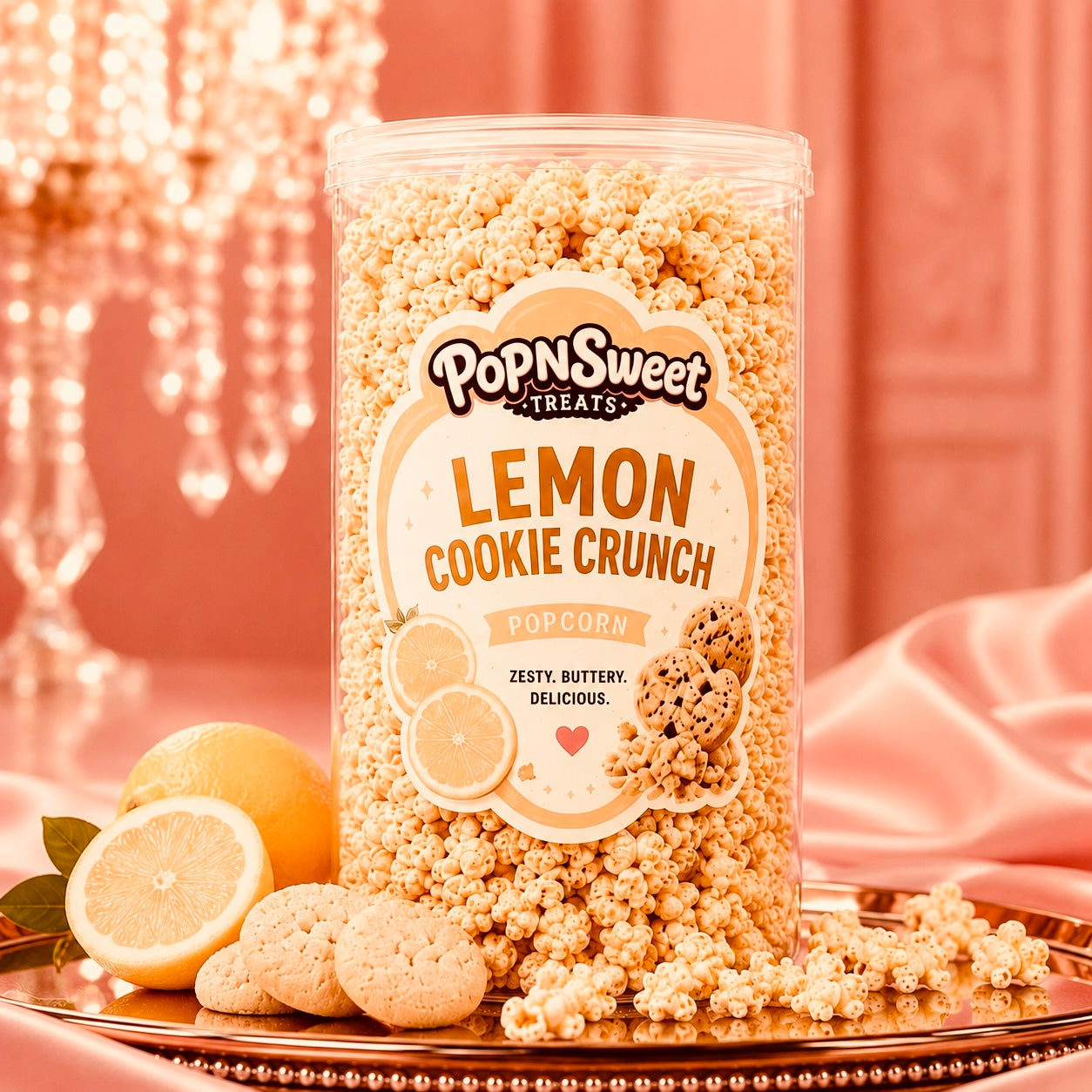 Lemon Cookie Crunch Gourmet Popcorn – Zesty Sweet Handmade Treat